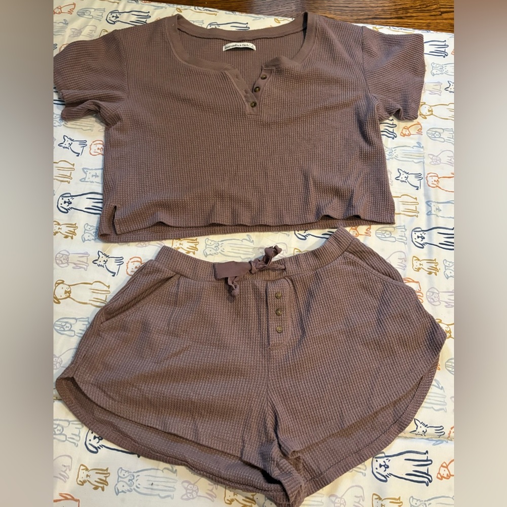 Abercrombie and fitch waffle knit pajamas